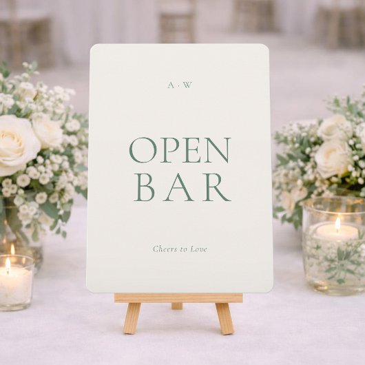 Moderne Open-Bar-Hochzeitstafel Einladung