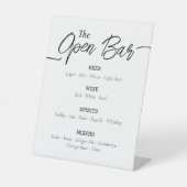 Moderne Open-Bar-Veranstaltung Sockelschild (Vorderseite)