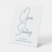 Moderne Open Seating Wedding Sockelschild (Vorderseite)