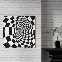 Moderne optische Illusion Schwarz-Weiß-Neuheit