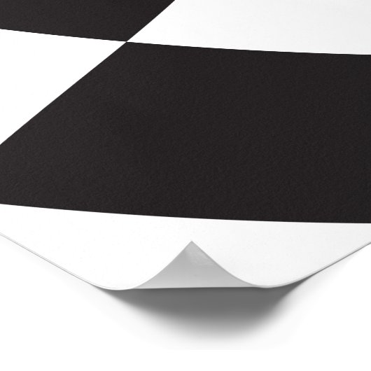 Moderne optische Illusion Schwarz-Weiß-Neuheit Poster (Ecke)