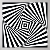 Moderne optische Illusion Wand Schwarz-Weiß-Techni Poster (Vorne)