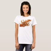 Moderne Orange ABSTRACTE KUNST Kunstprint T-Shirt (Vorne ganz)