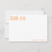 Moderne, orange Abstrakte Formen - kundenspezifisc Dankeskarte (Vorderseite)