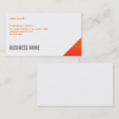 Moderne orange biomedizinische EckVisitenkarte Visitenkarte (Vorne/Hinten)