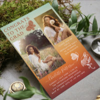 Moderne Orange Butterfly Foto Graduation Party