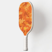 Moderne orange Camouflage Gelbe Initialen Farbige Pickleball Schläger (Links)