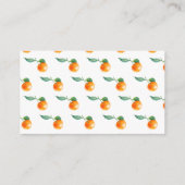 Moderne Orange Citrus Bücher für Baby Begleitkarte (Rückseite)