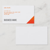 Moderne orange Eckgitarrist-Visitenkarte Visitenkarte (Vorne/Hinten)