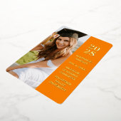 Moderne Orange Foto Abschluss Ankündigung (Gedreht)