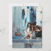 Moderne ORANGE Foto Underlay Wedding Save The Date (Vorderseite)