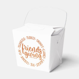 Moderne Orange Friendsgiving Take Out Boxen Geschenkschachtel
