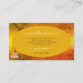 Moderne orange-gelbe Marmorsteine für Glitzer mit  Visitenkarte (Rückseite)