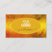 Moderne orange-gelbe Marmorsteine für Glitzer mit  Visitenkarte (Vorderseite)