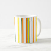 Moderne, orange-gelbe Streifen Kaffeetasse (VorderseiteRechts)