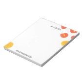 Moderne orange gelbe Wasserfarbe Liebe Gott Notepa Notizblock (Rotiert)