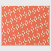 Moderne orange geometrische Diamantmuster Geschenkpapier (Flach)