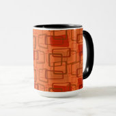 Moderne orange grafische Rechtecke aus dem Mittela Tasse (VorderseiteRechts)