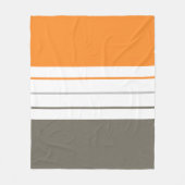 Moderne, orange graue Streifen Fleecedecke (Vorderseite)