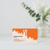 Moderne Orange House Painter Contractor Paint Trop Visitenkarte (Stehend Vorderseite)