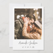 Moderne Orange Kakteen Wedding speichern die Datum Einladung (Rückseite)