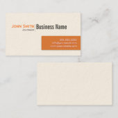 Moderne Orange Label Journalist Business Card Visitenkarte (Vorne/Hinten)