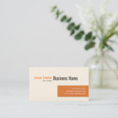 Moderne Orange Label Journalist Business Card Visitenkarte (Stehend Vorderseite)