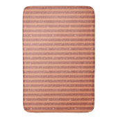 Moderne Orange Mango Glitter Streifen Optik Vertik Badematte (Vorderseite Vertikal)
