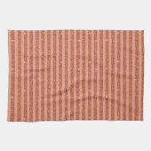 Moderne Orange Mango Glitter Streifen Optik Vertik Geschirrtuch (Horizontal)