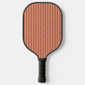 Moderne Orange Mango Glitter Style Vertikale Strei Pickleball Schläger (Rückseite)