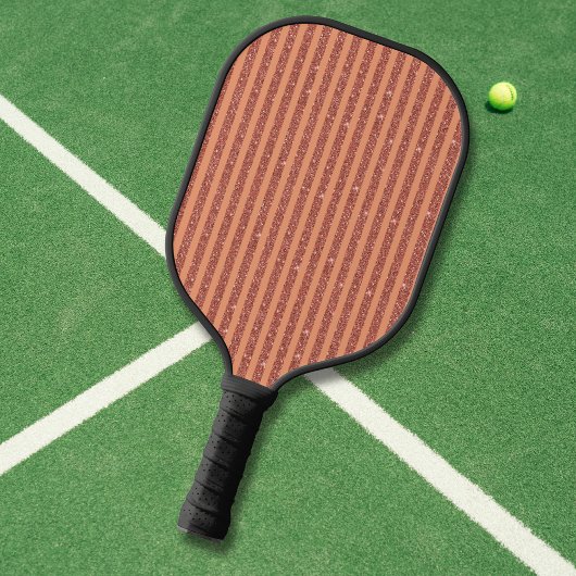 Moderne Orange Mango Glitter Style Vertikale Strei Pickleball Schläger