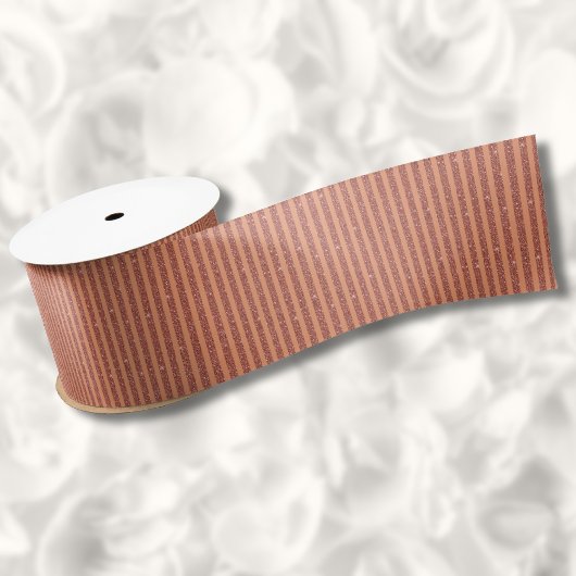 Moderne Orange Mango Glitter Style Vertikale Strei Satinband