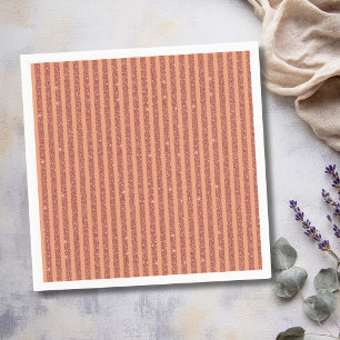 Moderne Orange Mango Glitter Style Vertikale Strei Serviette