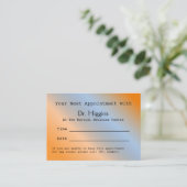 Moderne Orange Medical Dental Appointment Card Terminkarte (Stehend Vorderseite)