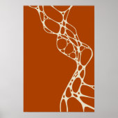 Moderne, orange Minimalistische Kunstdruckerei Poster (Vorne)