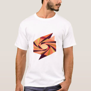 Moderne Orange Origami-Facettierte Abstrakte Spira T-Shirt