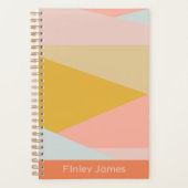 Moderne Orange Pastel Stilvolle Personalisierte Be Planer (Vorderseite)