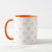 Moderne Orange Pumpkin Halloween Herbstkaffee Tass Tasse (Links)