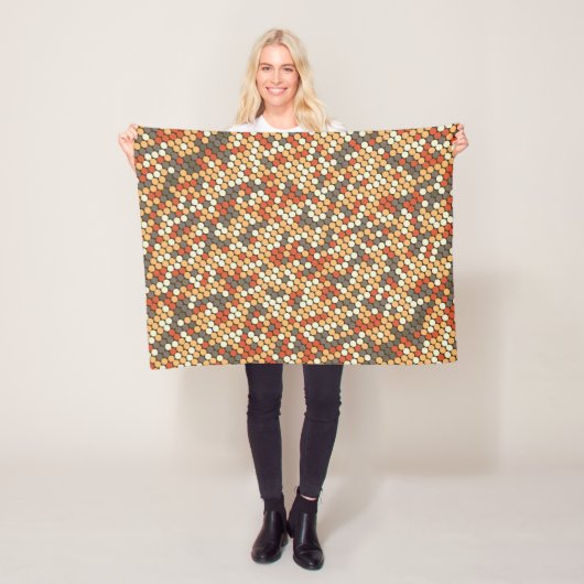 Moderne orange Punkte Fleecedecke (Beispiel)