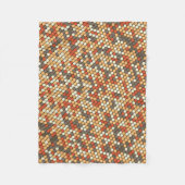 Moderne orange Punkte Fleecedecke (Vorderseite)