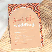 Moderne Orange Retro Arch Wedding