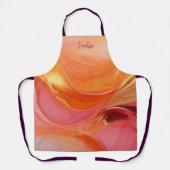 Moderne Orange-, Rosa- und Gold- Schürze (Vorderseite)