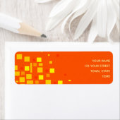 Moderne orange Rücksendeadresse (Insitu)