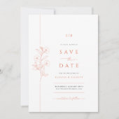 Moderne Orange Save the Date Hochzeitseinladung Einladung (Vorderseite)