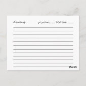 Moderne Orange Script Brautparty Rezeptkarten Postkarte (Rückseite)