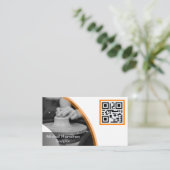 Moderne Orange Sculptor Business Card Visitenkarte (Stehend Vorderseite)