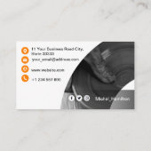 Moderne Orange Sculptor Business Card Visitenkarte (Rückseite)