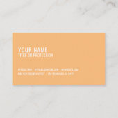 Moderne Orange Square Business Card mit Logo | Visitenkarte (Rückseite)