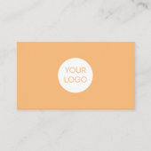 Moderne Orange Square Business Card mit Logo | Visitenkarte (Vorderseite)