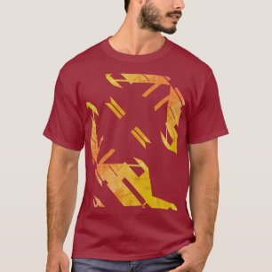 Moderne Orange Südwestkunst Abstrakt aussehen T-Shirt